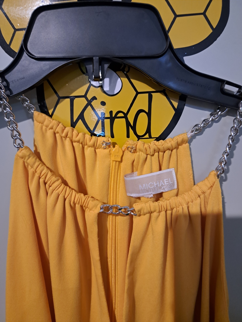 Michael Kors Yellow Chain-Strap Halter Camisole - Picture 3 of 3